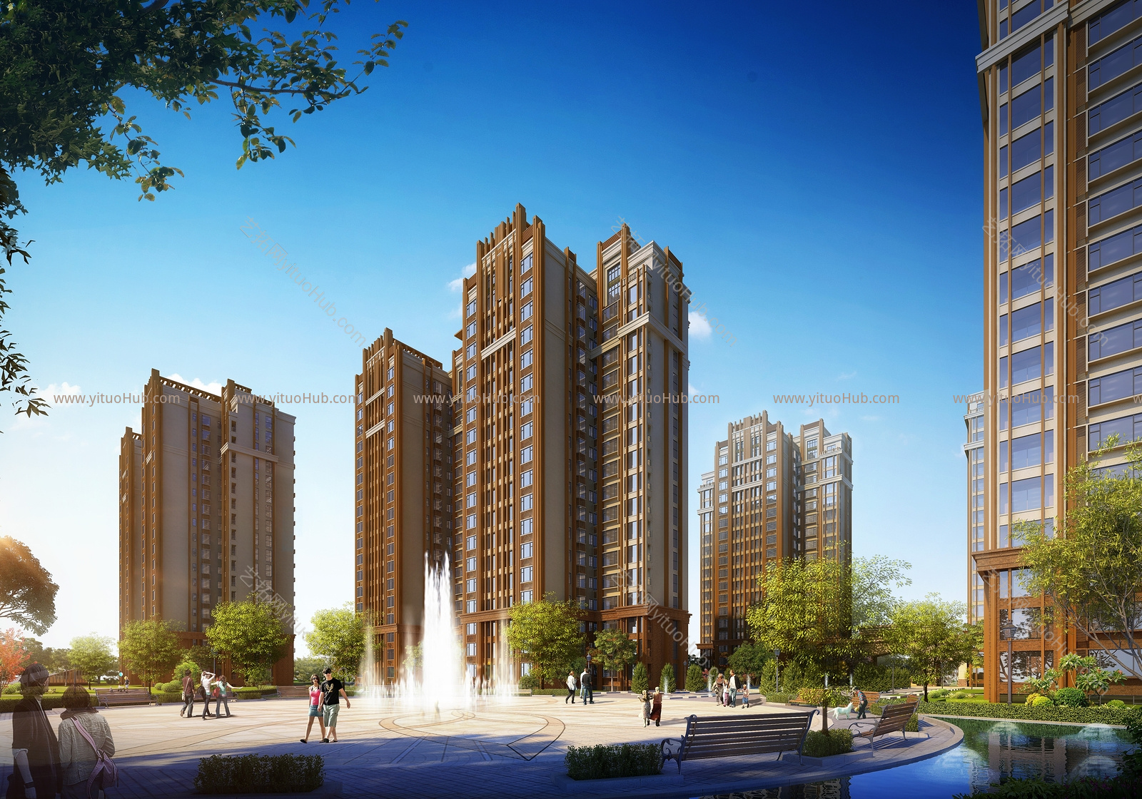 现代邯郸龙御湾小区建筑