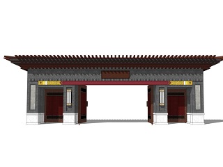 新中式入口大门