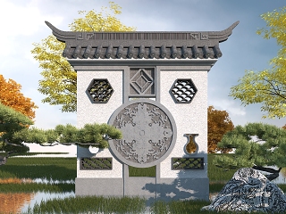 中式影壁墙
