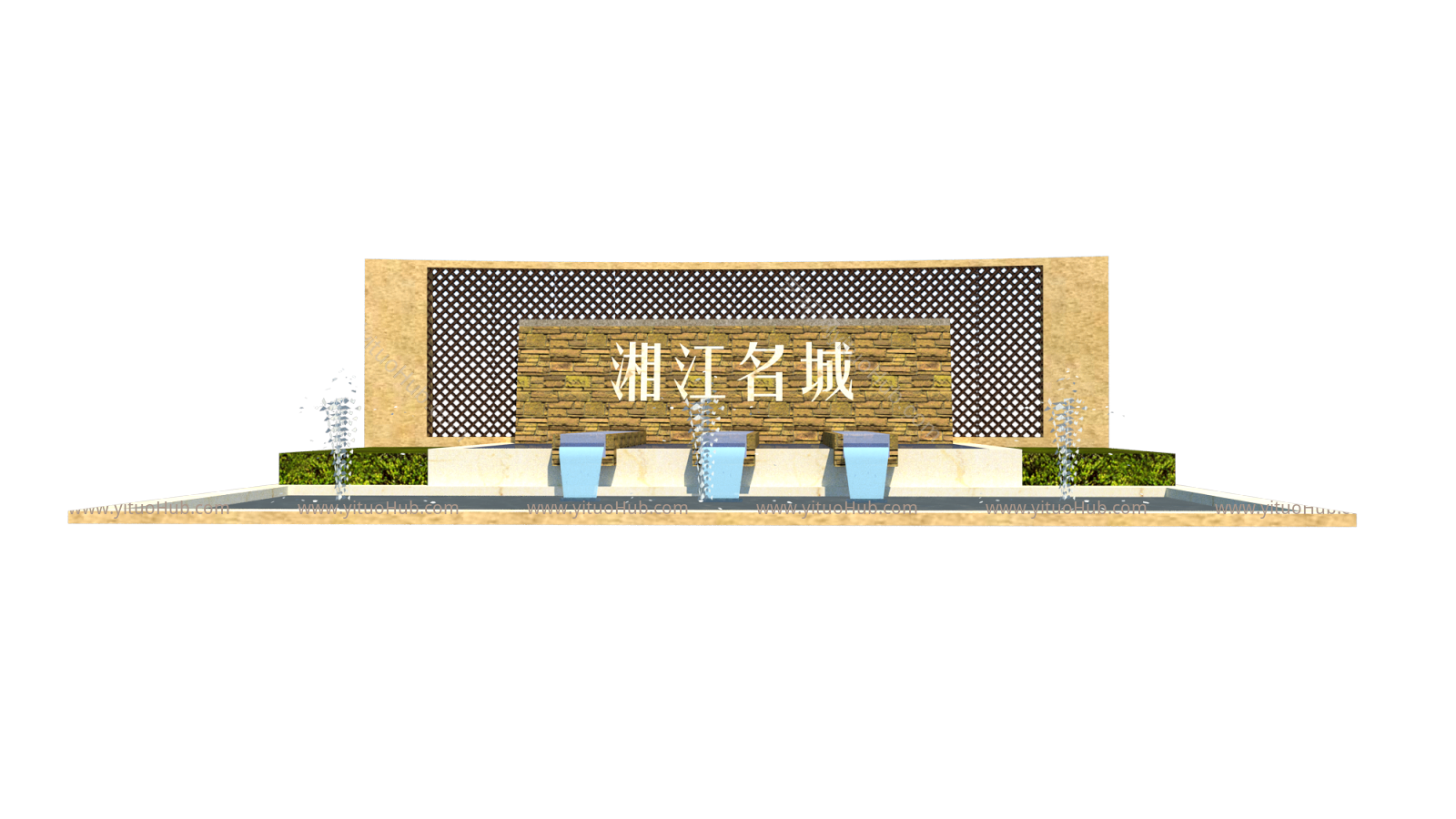 现代景墙