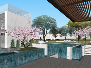 现代风格北京国开东方西山湖 示范区 SU模型