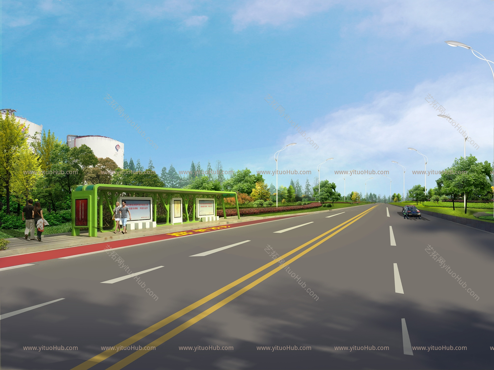 现代城市道路景观