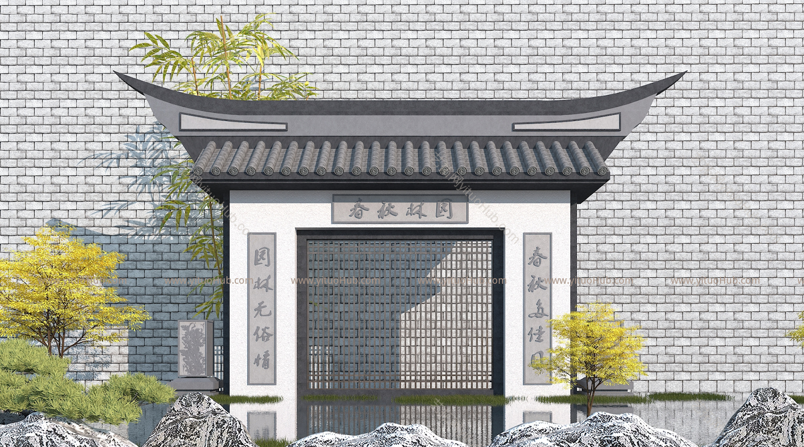 中式影壁墙