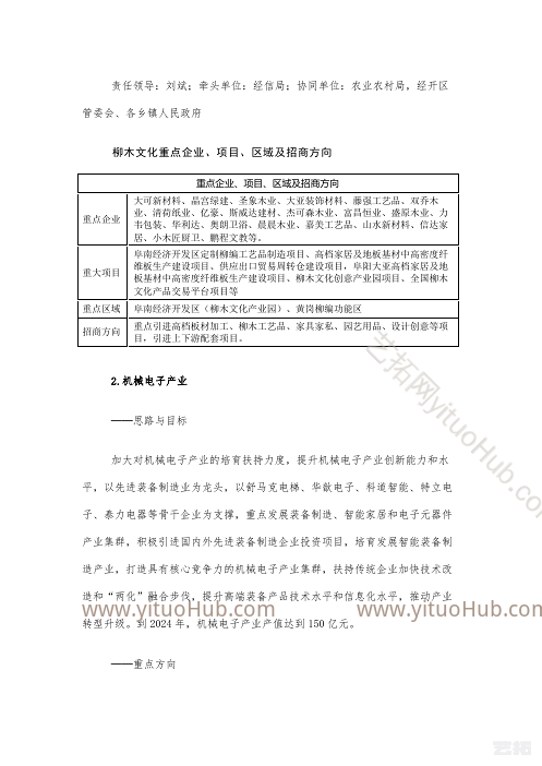 阜南县产业发展五年行动计划