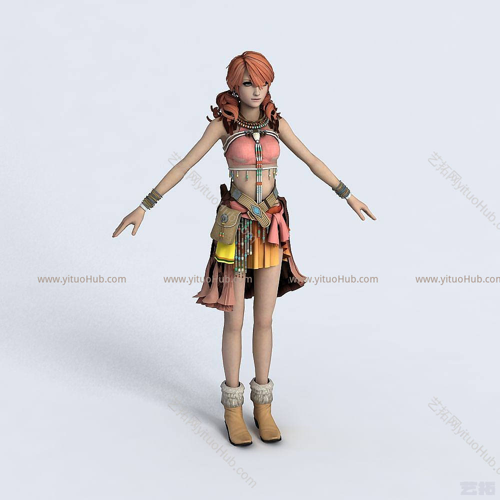 现代CG女生人物模型
