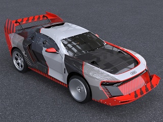 现代2022款奥迪S1赛车赛车汽车模型