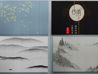 中式新背景墙硬包