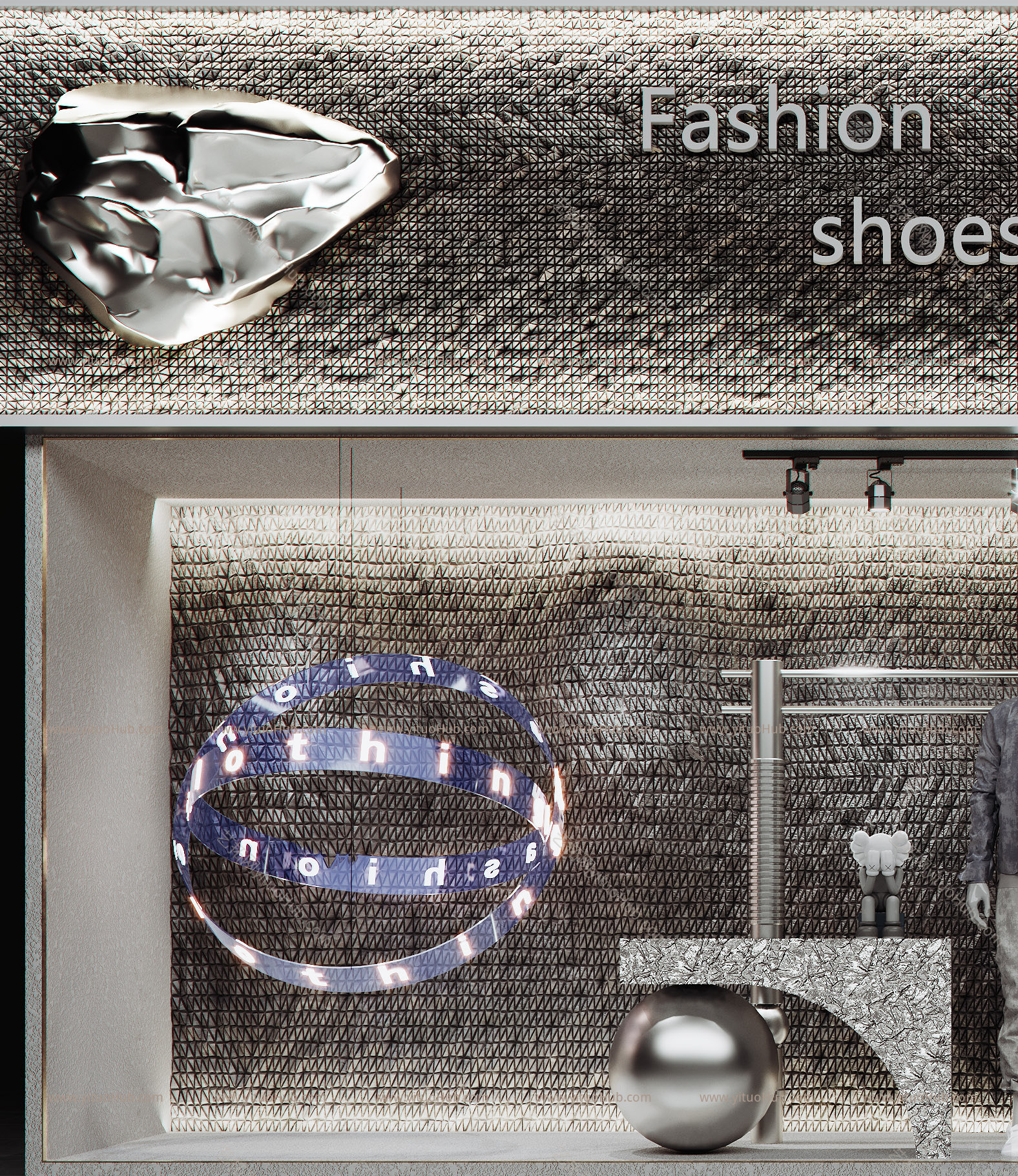 现代服装店橱窗