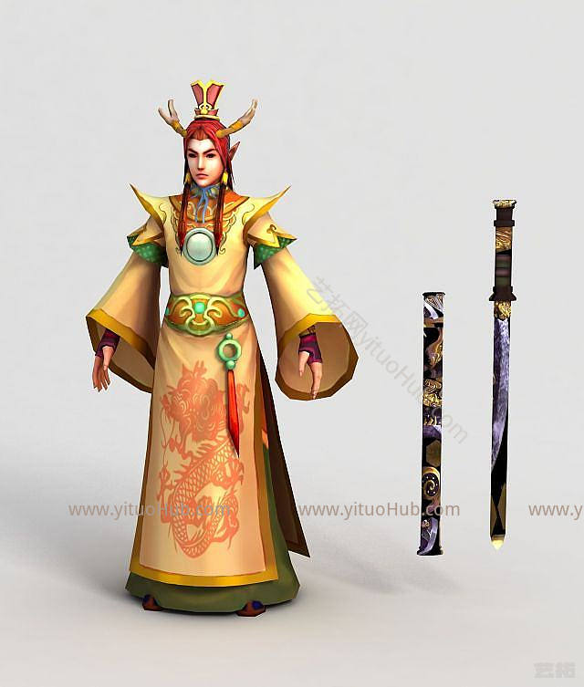 现代洪荒游戏龙宫太子模型