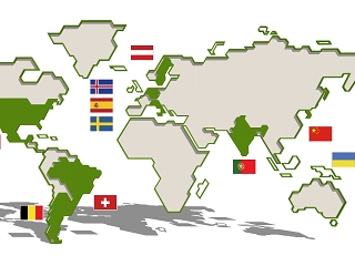 现代墙饰地图挂件