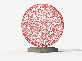 现代城市雕塑小品3D模型