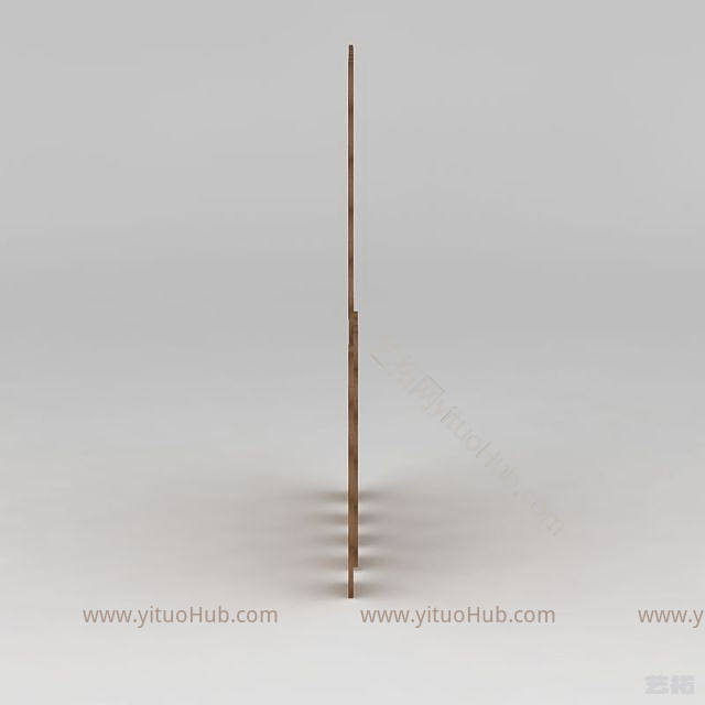 现代古建木门模型