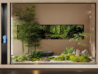 松树小品 植物堆