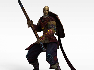 现代佛本是道游戏人物古人模型