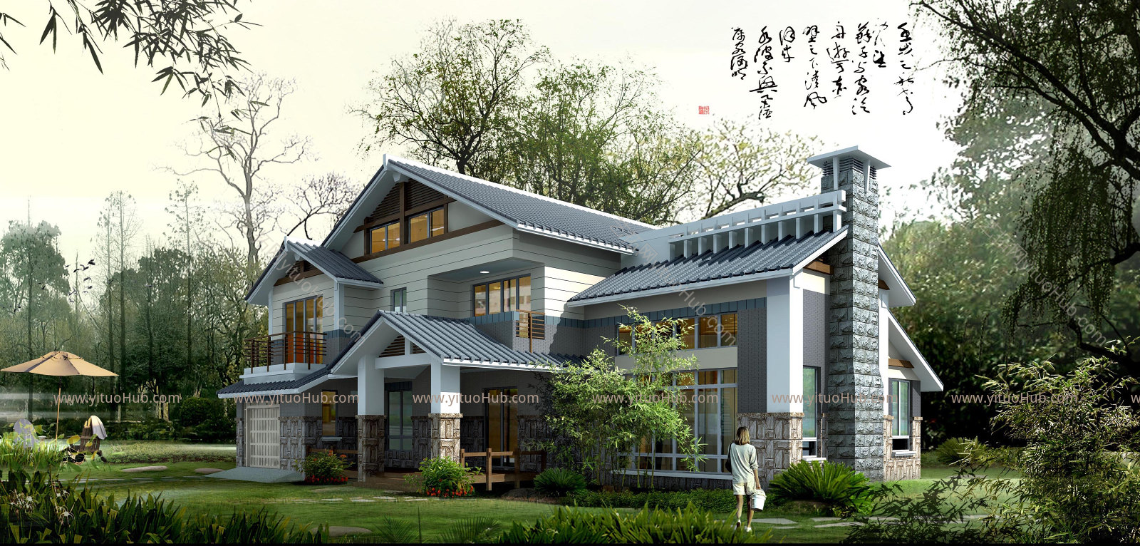 别墅建筑效果图