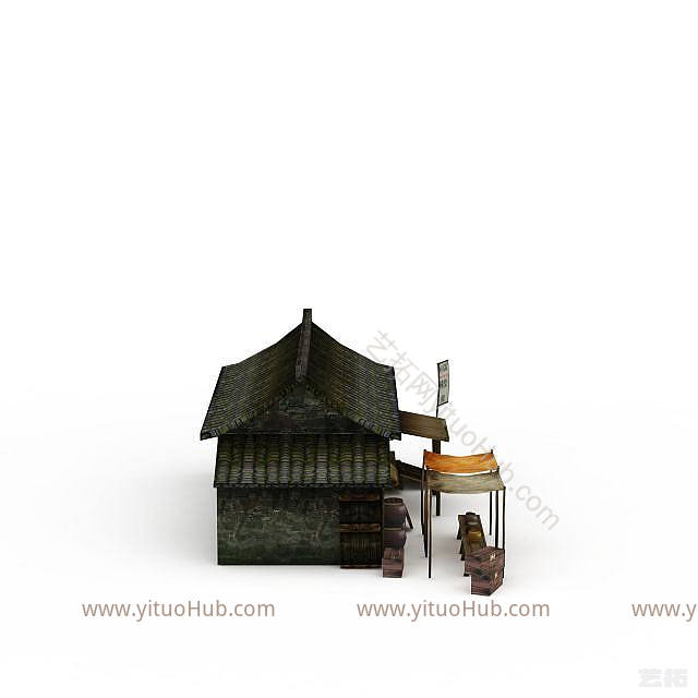 现代游戏建筑模型