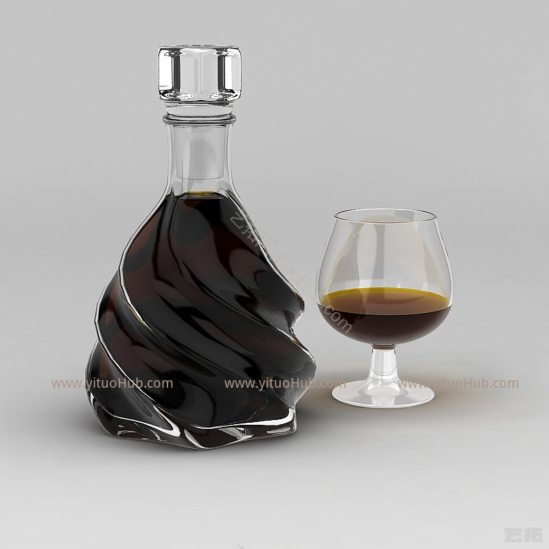 现代洋酒模型