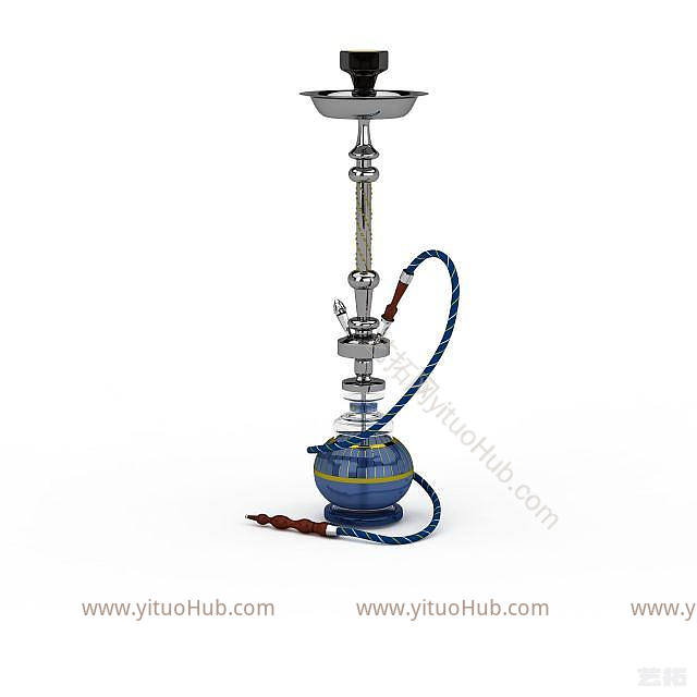 现代酒吧水烟模型