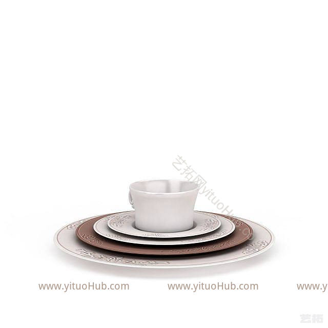 杯子餐具模型