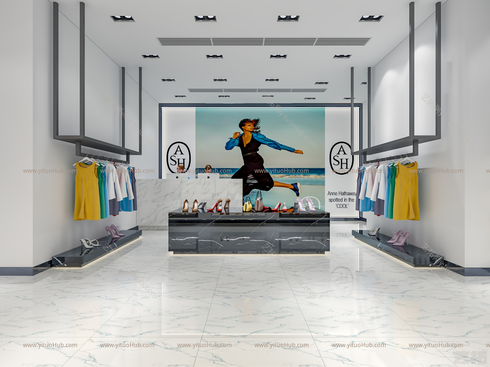 现代服装鞋店