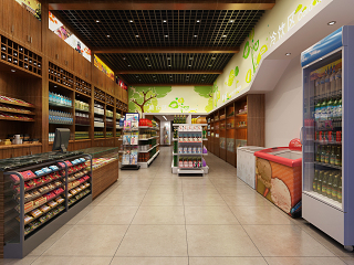 现代超市 便利店 货柜 冰柜