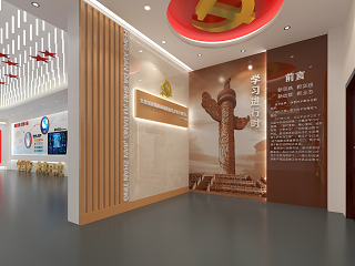 现代党政展厅 展柜 电子显示屏