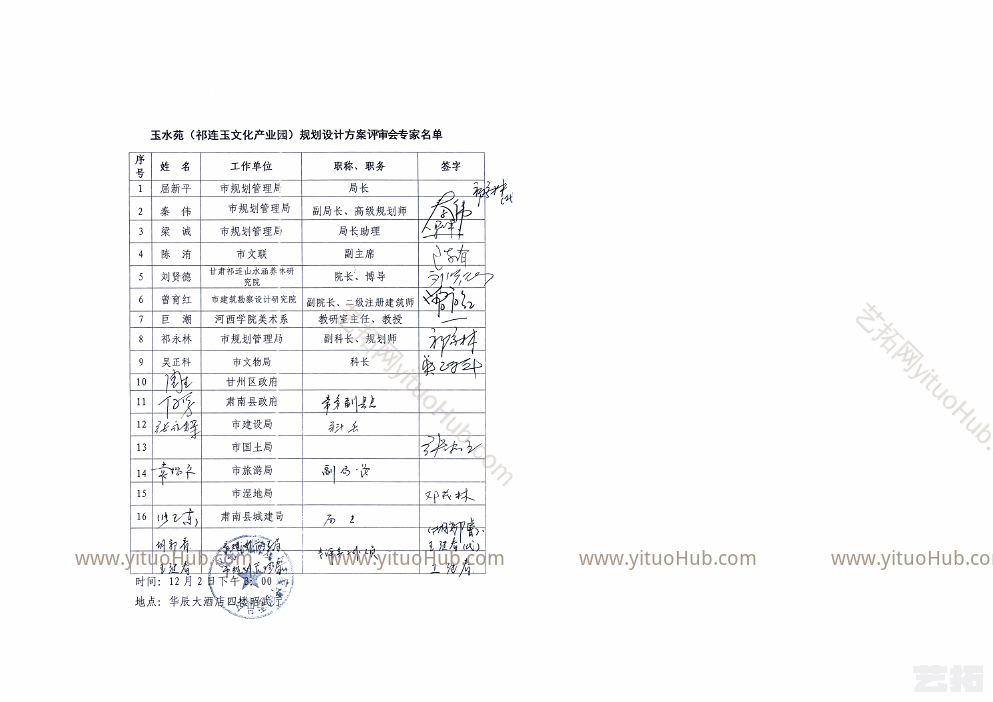 张掖市滨河新区祁连玉文化产业园修建性详细规划