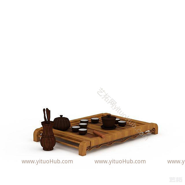 现代茶器模型