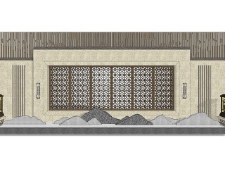 新中式景墙
