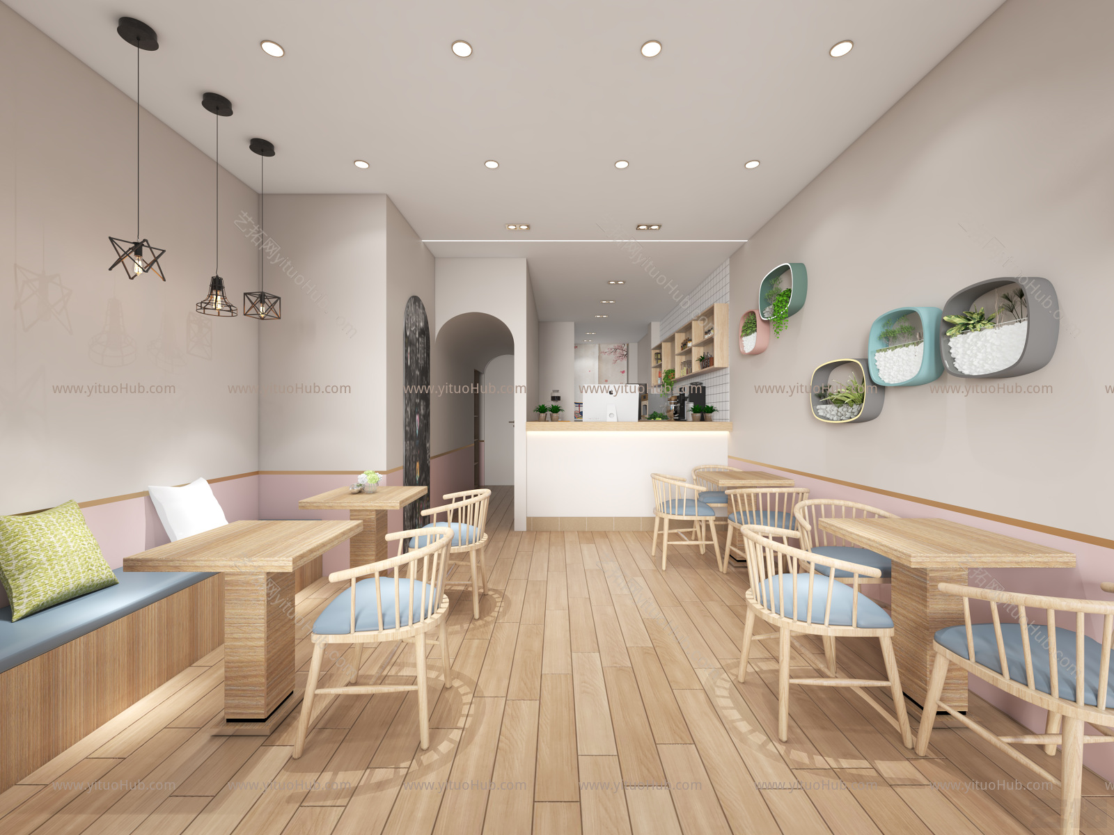 现代奶茶店