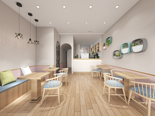 现代奶茶店