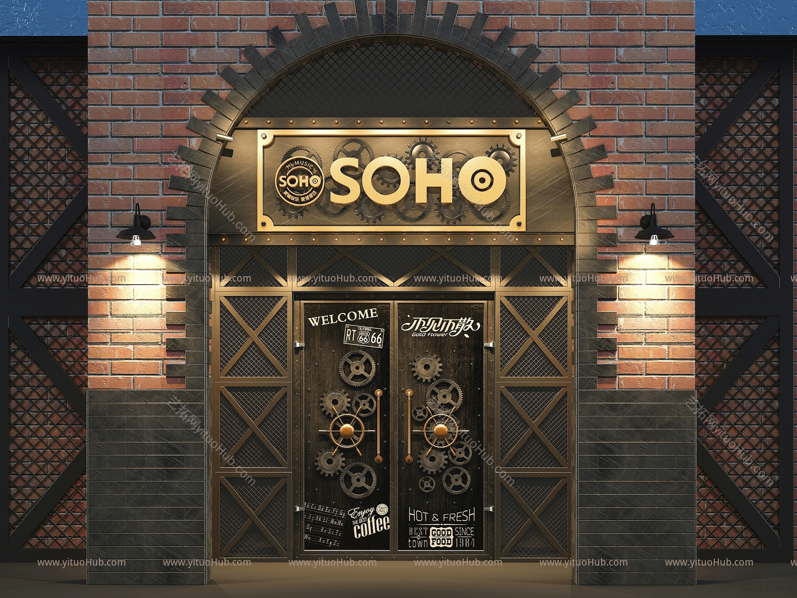 现代风格门头 店面 门店