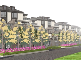 欧式别墅 联排别墅 住宅建筑 自建房 豪华别墅 欧式建筑