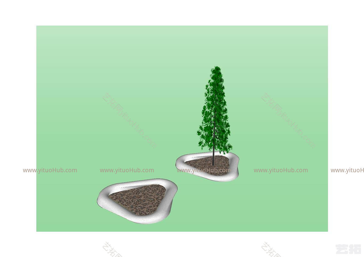 园林景观广场异形树池 花坛其他 饰品 画 监视器 塔