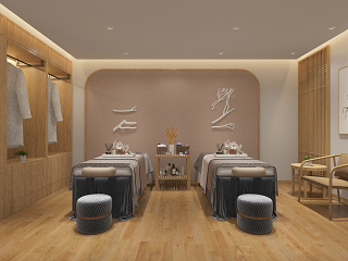 新中式spa 墙饰