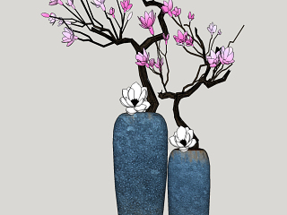 现代陶瓷花瓶花卉装饰摆件