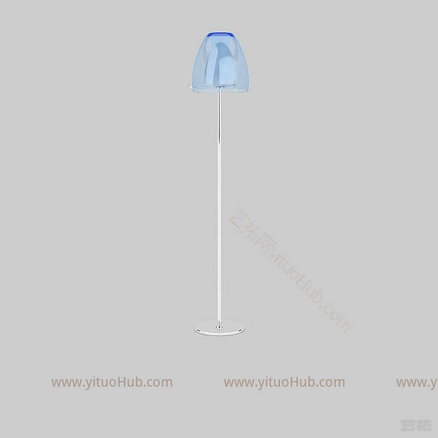 现代蓝色灯具模型