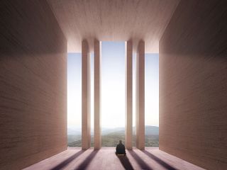 寺庙建筑效果图