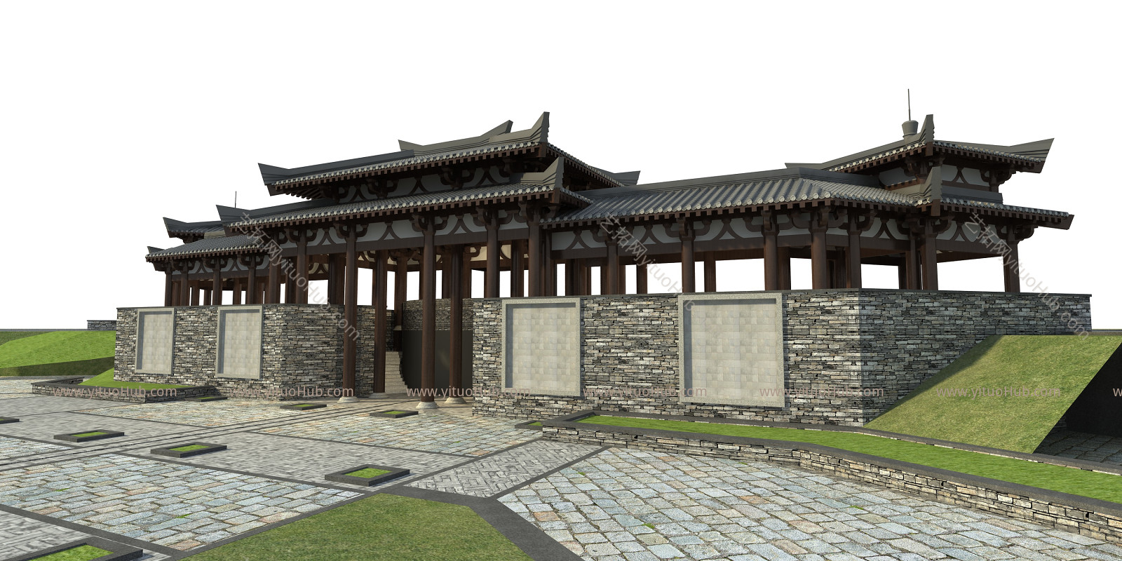 仿古廊亭 亭子 廊子