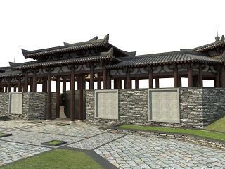 仿古廊亭 亭子 廊子