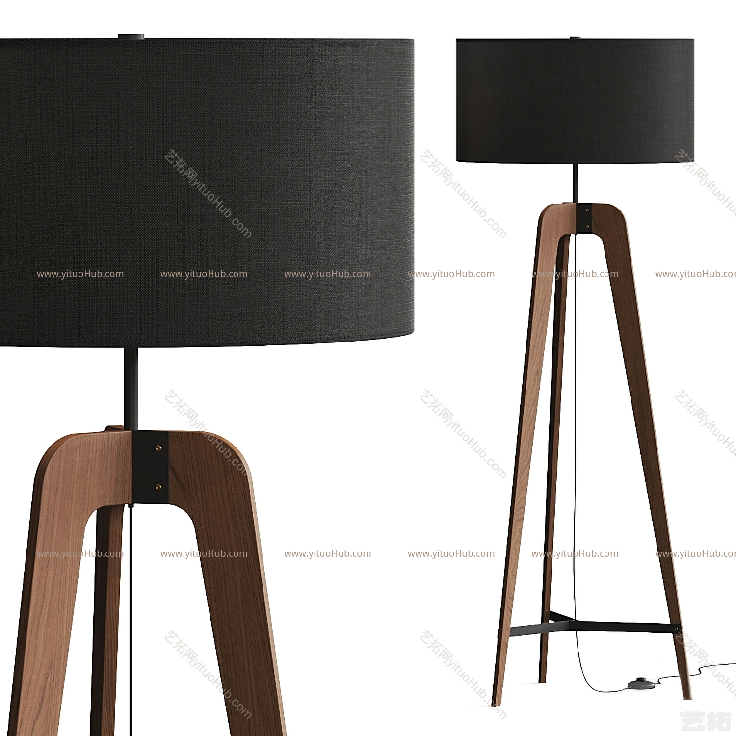 现代west elm 落地灯