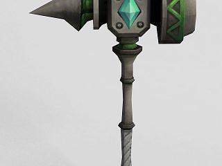 现代龙之谷武器斧头锤子模型