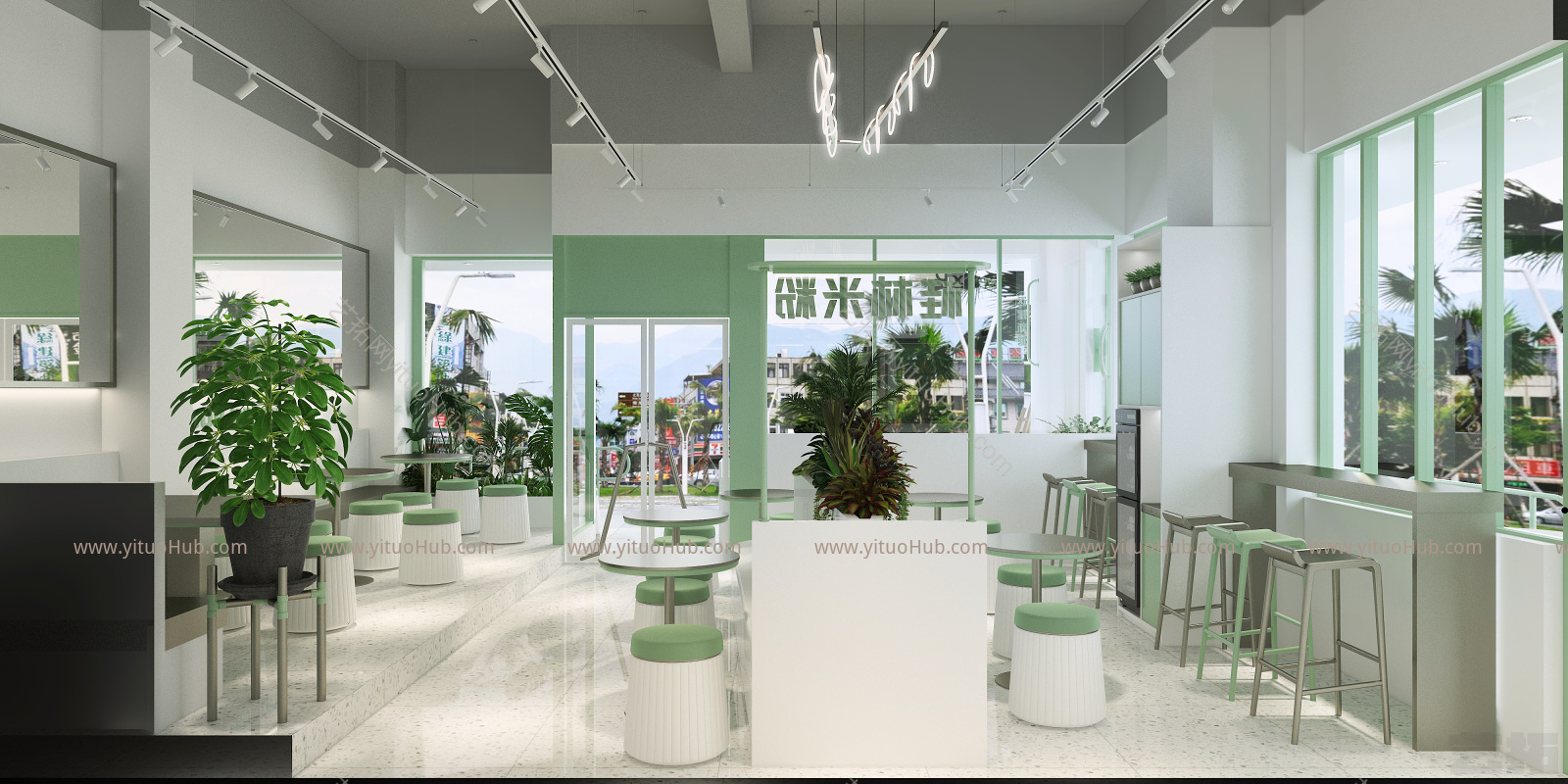 现代客餐厅 沙发 餐桌椅 吊灯 摆件挂画组合