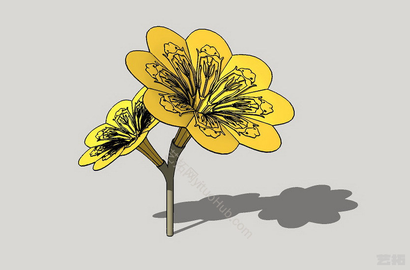 植物花朵雕塑