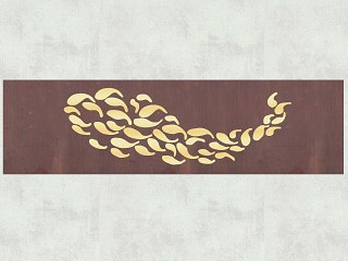 禅意鱼群锈板景墙 耐候钢板雕塑小品