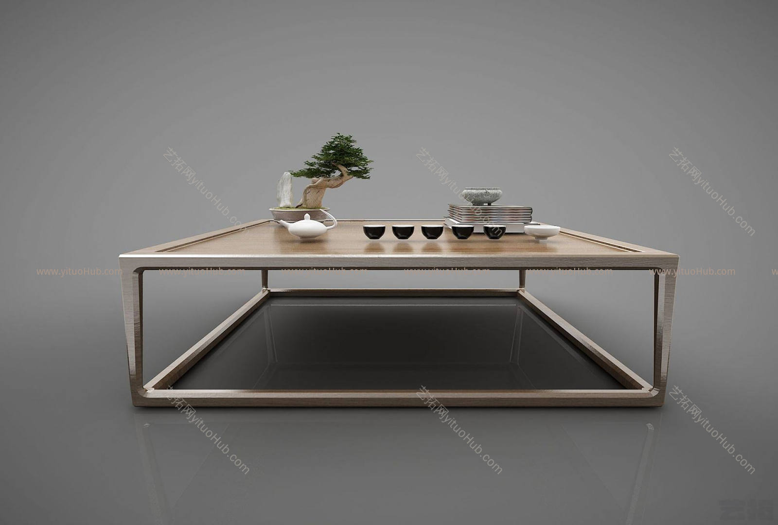 新中式风格家具模型