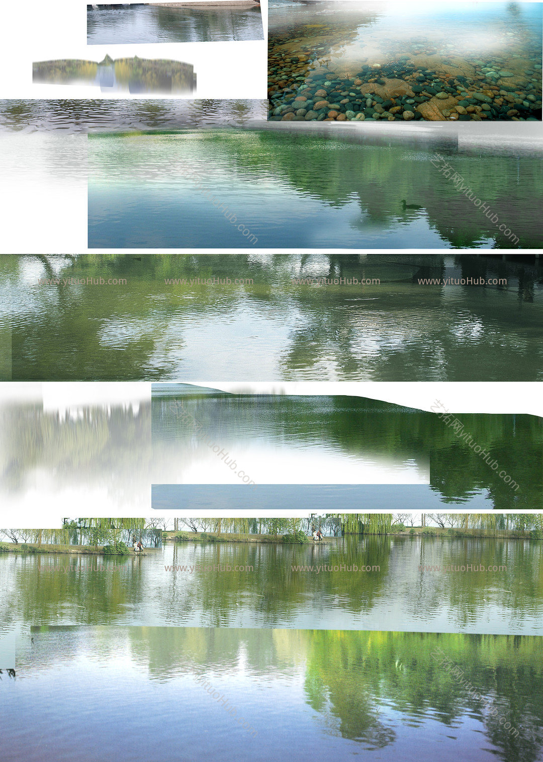 园林景观配景素材 水面配景