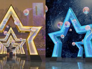 星形通道，星空门头