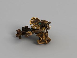 现代魔兽世界虎头弓弩模型