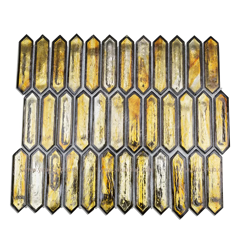 黄色做旧石材马赛克